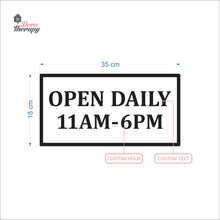 Load image into Gallery viewer, Customized Store Hours Wall Decal Decotherapy