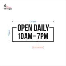 Load image into Gallery viewer, Customized Store Hours Wall Decal Decotherapy