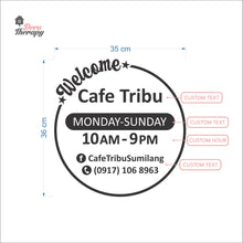 Load image into Gallery viewer, Customized Store Hours Wall Decal Decotherapy