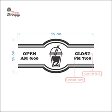 Load image into Gallery viewer, Customized Store Hours Wall Decal Decotherapy