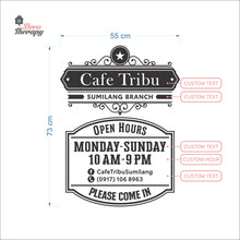 Load image into Gallery viewer, Customized Store Hours Wall Decal Decotherapy