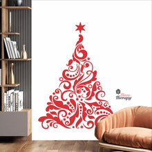 Load image into Gallery viewer, Swirl Christmas Tree Wall Decal Decotherapy