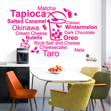 Load image into Gallery viewer, Tapioca Matcha Okinawa Cheesecake Taro Milktea Oreo Wall Decal Decotherapy