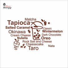 Load image into Gallery viewer, Tapioca Matcha Okinawa Cheesecake Taro Milktea Oreo Wall Decal Decotherapy