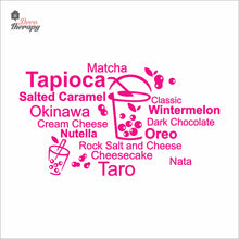 Load image into Gallery viewer, Tapioca Matcha Okinawa Cheesecake Taro Milktea Oreo Wall Decal Decotherapy