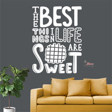 Load image into Gallery viewer, The Best Things In Life Are Sweet Waffle Wall Decal Decotherapy