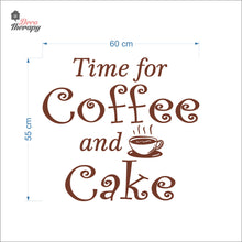 Load image into Gallery viewer, Time For Coffee & Cake Wall Decal Decotherapy