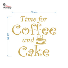 Load image into Gallery viewer, Time For Coffee & Cake Wall Decal Decotherapy