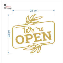 Load image into Gallery viewer, We're Open Door Sign Sticker Self-Adhesive Decotherapy
