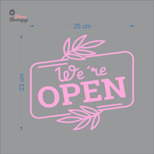 Load image into Gallery viewer, We're Open Door Sign Sticker Self-Adhesive Decotherapy