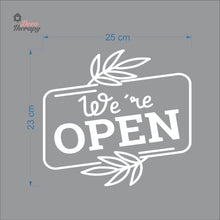 Load image into Gallery viewer, We're Open Door Sign Sticker Self-Adhesive Decotherapy