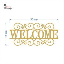 Load image into Gallery viewer, Welcome Monogram Door Sticker Self-Adhesive Decotherapy