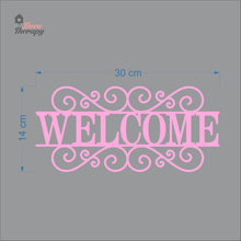 Load image into Gallery viewer, Welcome Monogram Door Sticker Self-Adhesive Decotherapy