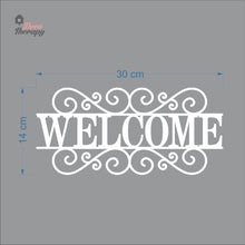 Load image into Gallery viewer, Welcome Monogram Door Sticker Self-Adhesive Decotherapy