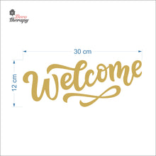 Load image into Gallery viewer, Welcome Script Font V1 Door Sign Sticker Self-Adhesive Decotherapy