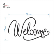 Load image into Gallery viewer, Welcome Script Font V2 Door Sign Sticker Self-Adhesive Decotherapy