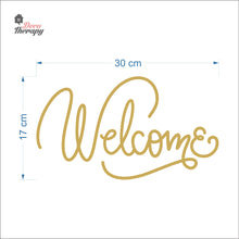 Load image into Gallery viewer, Welcome Script Font V2 Door Sign Sticker Self-Adhesive Decotherapy