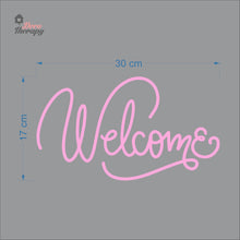 Load image into Gallery viewer, Welcome Script Font V2 Door Sign Sticker Self-Adhesive Decotherapy