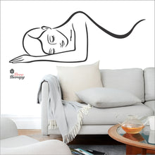 Load image into Gallery viewer, Woman Lying Down Beauty Massage Spa Salon Wall Decal Decotherapy