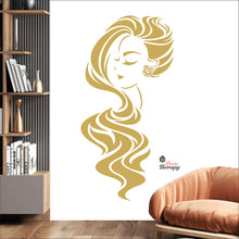 Load image into Gallery viewer, Women Long Hair Style Wall Decal Decotherapy