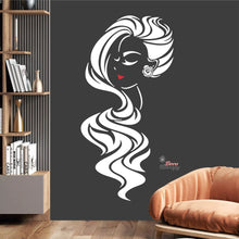 Load image into Gallery viewer, Women Long Hair Style Wall Decal Decotherapy
