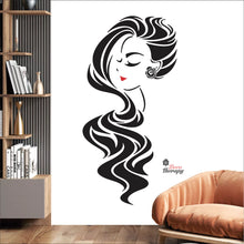 Load image into Gallery viewer, Women Long Hair Style Wall Decal Decotherapy