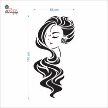 Load image into Gallery viewer, Women Long Hair Style Wall Decal Decotherapy