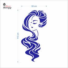 Load image into Gallery viewer, Women Long Hair Style Wall Decal Decotherapy