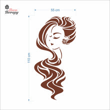 Load image into Gallery viewer, Women Long Hair Style Wall Decal Decotherapy