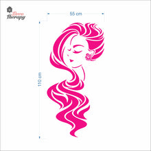 Load image into Gallery viewer, Women Long Hair Style Wall Decal Decotherapy