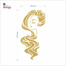Load image into Gallery viewer, Women Long Hair Style Wall Decal Decotherapy