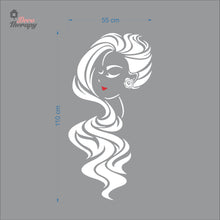 Load image into Gallery viewer, Women Long Hair Style Wall Decal Decotherapy
