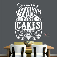 Load image into Gallery viewer, You Can't Buy Happiness But You Can Buy Cake V1 Wall Decal Decotherapy