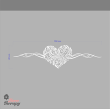 Load image into Gallery viewer, Swirly Black Heart Wall Decal