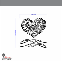 Load image into Gallery viewer, Swirly Black Heart Wall Decal