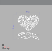 Load image into Gallery viewer, Swirly Black Heart Wall Decal