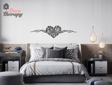 Load image into Gallery viewer, Swirly Black Heart Wall Decal