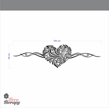 Load image into Gallery viewer, Swirly Black Heart Wall Decal