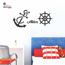 Load image into Gallery viewer, Customized Name Anchor Design Wall Sticker