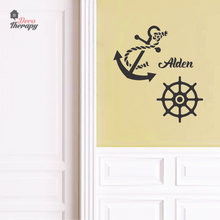 Load image into Gallery viewer, Customized Name Anchor Design Wall Sticker