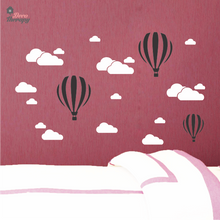 Load image into Gallery viewer, Clouds And Hot Air Balloons Wall Sticker