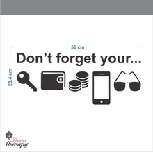Load image into Gallery viewer, Don't Forget Your Things Wall Sticker