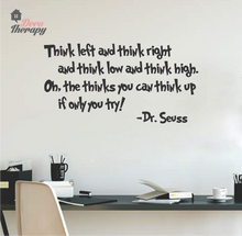 Load image into Gallery viewer, Dr Seuss Think Left Think Right Wall Sticker