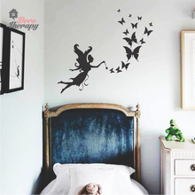 Load image into Gallery viewer, Fairy With Butterflies Wall Sticker