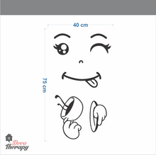 Load image into Gallery viewer, Fridge Decal - Happy Coffee Face Wall Sticker