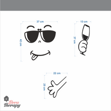 Load image into Gallery viewer, Fridge Decal - Happy Yummy Face Wall Sticker