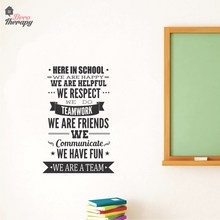Load image into Gallery viewer, Here In School Rules Wall Sticker