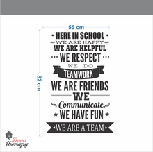Load image into Gallery viewer, Here In School Rules Wall Sticker