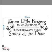 Load image into Gallery viewer, Little Fingers Touch Our Floor Wall Sticker