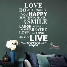 Load image into Gallery viewer, Love Do What Makes You Happy Wall Sticker